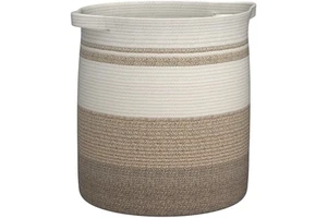 Laundry Baskets Hamper with Handles,Decorative Basket for Living Room,Woven Storage Basket for Toys Bin,Pillows,Blankets,Clothes