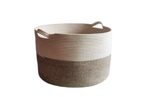 Cotton Rope Storage Basket Decorative Basket for Living Room and Toys Pillows and Shoes and Towels