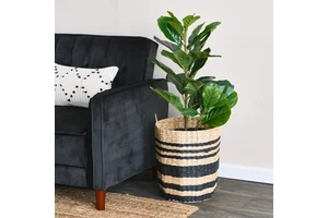Luxury Woven Circle Water Hyacinth Basket for Storage Organizer and Eco Home Decor Crafted in Vietnam with Natural Materials