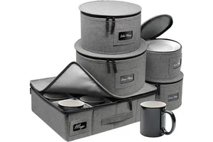 5pcs Set China Storage Containers Moving Box China Dinnerware Storage Organizer