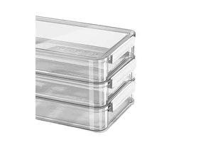 Large Capacity Transparent Plastic Dustproof Flip-Top Modern Design Document Organizer Test Papers Household Storage Box