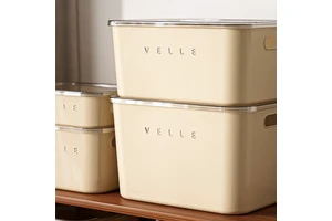 Modern Rectangular Plastic Storage Boxes Bins White 3-6L Waterproof Sustainable Load Capacity for Snack Toy Cosmetics