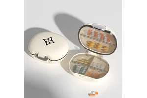 Wholesale Custom Logo Printing 6-Grid Pill Box Portable Medicine Box Cute Plastic Pill Boxes Organizer