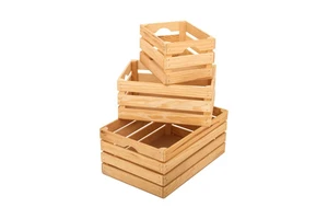 Decorative Vintage Wooden Storage Boxes Farmhouse Style for Storage and Home Decor