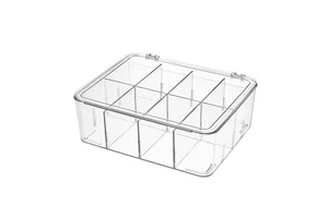 Clear Compartment Plastic Storage Box with Lid Multifunction Heavy Duty Transparent Storage Box