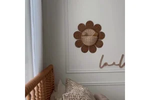 Nordic Boho Rattan Flower Storage Basket Wall Hanging Nursery Bedroom Entryway Bathroom Living Room Home Decor Multi-piece