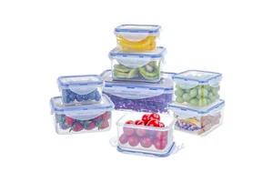 Custom Eco Friendly BPA Free Freezer Microwave Safe Plastic Food Grade Storage Container with Airtight Lid for Kitchen Meal Prep