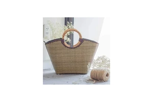 Unique Rattan Wicker Shape Handbag Good Quality Handmade Multifunction Handicraft Customized Handle Color Vietnam Manufacturer