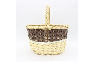 Multi Color Mixed Oval High-quality Wicker Woven Portable Storage Basket Hand Woven Rattan Basket Flowers Gift Basket