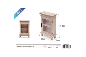 Wooden cabinet 20x9x31.5cm decorative storage