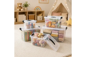 Factory Wholesale Clear Plastic Storage Box with Lid Stackable PP Storage Container Home Organizer Box OEM ODM