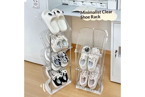 New Modern PP Rectangular Shoe Rack Home Small Narrow Doorway Entryway Multi-layer Dormitory Under-table Storage Rental