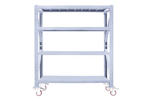 Four-tier Movable Shelf Storage Rack for Factory Logistics for Stacking & Organization
