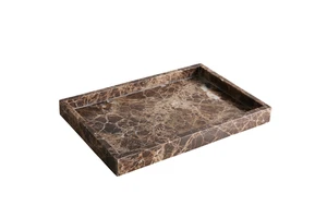 Modern Living Room Resin Storage Tray Standing Type Single Compartment Multifunction Rectangle Design