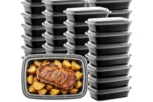 Meal Prep Containers With Lids Plastic Food Storage Containers 26oz 28oz 32oz 38oz Rectangular Lunch Box