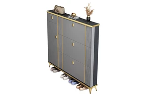 Ultra-Thin Birch Panel Shoe Rack Tucker-Style Space-Saving Adjustable Storage Large Capacity Modern Entrance Cabinet Home