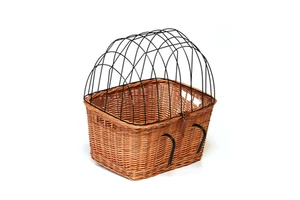 Wicker Rattan Pet Bicycle Basket