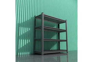 Home Storage Rack with Adjustable Steel Shelves and Multi-Layer Design