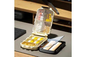 Portable Small Mini Medicine Dispensing Carry PP Food Grade Plastic Medicine Box With You