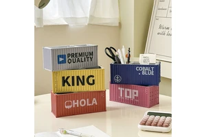 Factory Hot Selling New Creative and Stylish Art Deco Resin Container-Shaped Office Decor Pen Holder