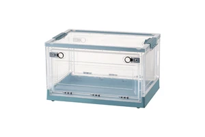 High Quality New Product Hot Selling Three Doors Plastic Folding Storage Box Large Plastic Storage Box