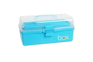 Three-Layer Plastic Eco-Friendly Multipurpose Storage Box Organizer 2 Trays for Jewelry Sewing Supplies Medicine Storage