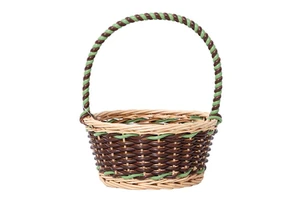Wholesale Eco-Friendly Mini Woven Modern Nordic Flower Arrangement Handheld Basket-Rattan Waterproof Decorative Plastic Storage