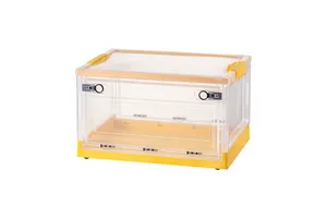 Hot Sale Foldable PP Rectangle Storage Box with Wheel 2kg Lightweight Organizer