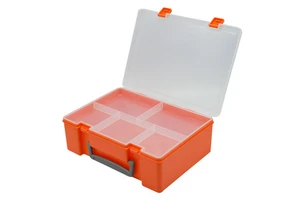PP Material Transparent Folding Plastic Container with Hard Handle Empty Tool Building Block Toy Storage Box