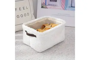 Fabric Storage Basket Decorative Storage Bins with Handles and Closets Storage Basket Large Capacity Home Living Room