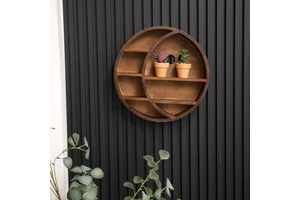 Wholesale Sells Customizable Wooden Wall Shelves for Interior Decoration