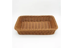 Wholesale Weave Wicker Fruit Basket Rattan Multifunction Kitchen Woven Bread Rattan Basket for Home