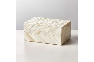 Indian RR ENTERPRISES Designer Handcrafted Wooden and Resin Inlay Decorative Storage Box with Unique Features