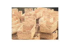 Wicker Rattan Storage Basket Fast Delivery Handles Home Decoration Customizable Handmade Folk Art Vietnamese Custom Color Custom