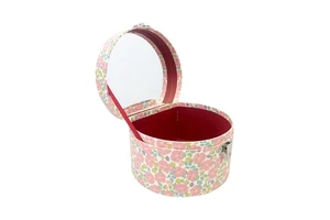 YIYU Custom-designed Handcrafted Sweet Art Design Flower Pattern Paper Drawer Storage Arched Jewelry Box Vanity Tables Holiday