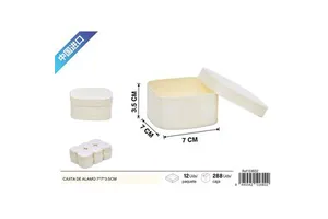 Poplar Wooden Decorative Storage Box 7x7x3.5cm for Home Decor
