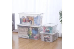13L/25L/55L/82L Transparent Storage Box Plastic Storage Container Toys Organizer Plastic Storage Box with clear Color