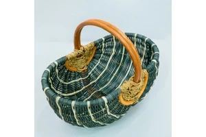 Natural Rattan Wicker Basket With Unique Design Suitable For Multi-purpose Picnic, Garden, Kichen,...