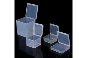 Square Plastic Transparent Storage Box Jewelry Beads Container Small Items Sundries Organizer Case