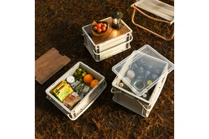 20L Rectangle PP Plastic Storage Basket Box Modern Design for Outdoor Home Car Trunk Camping Kitchen Use Foldable for Bathroom