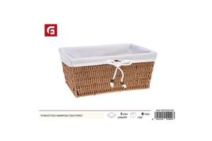 Brown storage and decoration lined bin