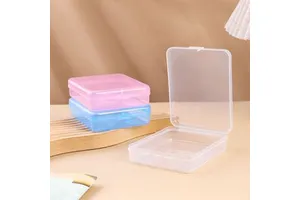 Small Card Storage Eyelash Container Transparent Plastic Battery Packing Box Small Storage box