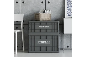 Plastic Decorative Multi-color Folding Storage Container with Dividers for Bedroom Clothes & Accessories Organizing