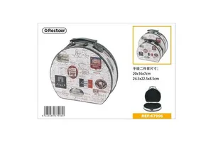 Set of 2 Semicircular Wooden Decorative Storage Boxes 24.5x22.5x8.5cm and 20x16x7cm