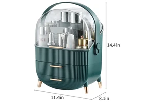 Cosmetics Makeup Storage Box Skincare Organizers with Lid and Drawers Vanity Organizer