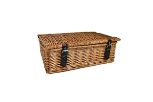Hot-selling Willow Natural Rattan Wicker Plant Fiber Folk Art Multifunction Square Hand-woven 45x28x15cm Fruit Vegetable Basket