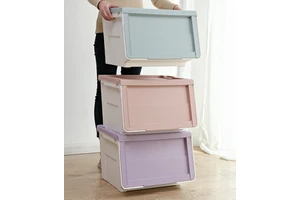 2023 Wholesale Multi-Purpose Durable Plastic Wardrobe Organizer Box Bathroom Storage for Clothing Tools Beverages