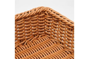 Rectangular Customs Color Plastic Wicker Cheap pp Rattan Basket Empty Weaving Storage Baskets