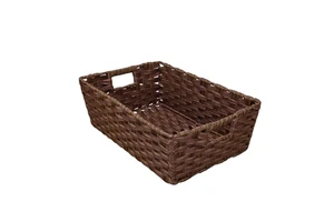Large Handmade Wicker Storage Basket Woven Baskets for Pantry Toilet Bathroom Rattan Weave Basket