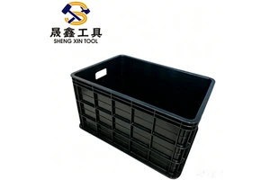 Black Plastic Storage Box Anti-static Circulation Box Sturdy, Recyclable and Stackable PP Storage Boxes for the Circular Storage